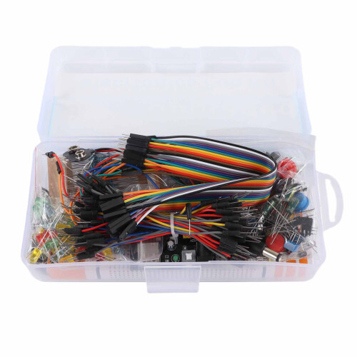 Electronics Starter Kit with 830 Tie Points Breadboard and Components
