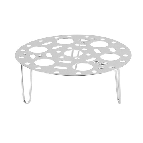 Stainless Steel Foldable Steaming Rack 17.5x6.8cm Silver 1
