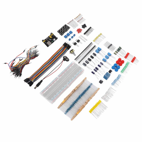 Electronics Starter Kit with 830 Tie Points Breadboard and Components 2