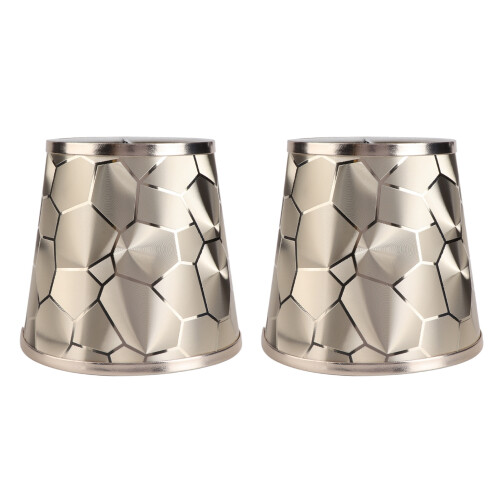 2x Small E14 Lamp Drum Shade Modern