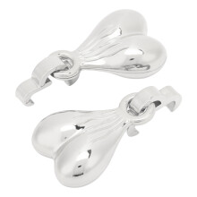 2 Stück Silberne Nagel Schuh Clips Lustige ABS Schuhdekorationen für Weihnachtsgeschenke
