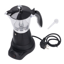 Cafetera eléctrica de 6 tazas con tapa transparente