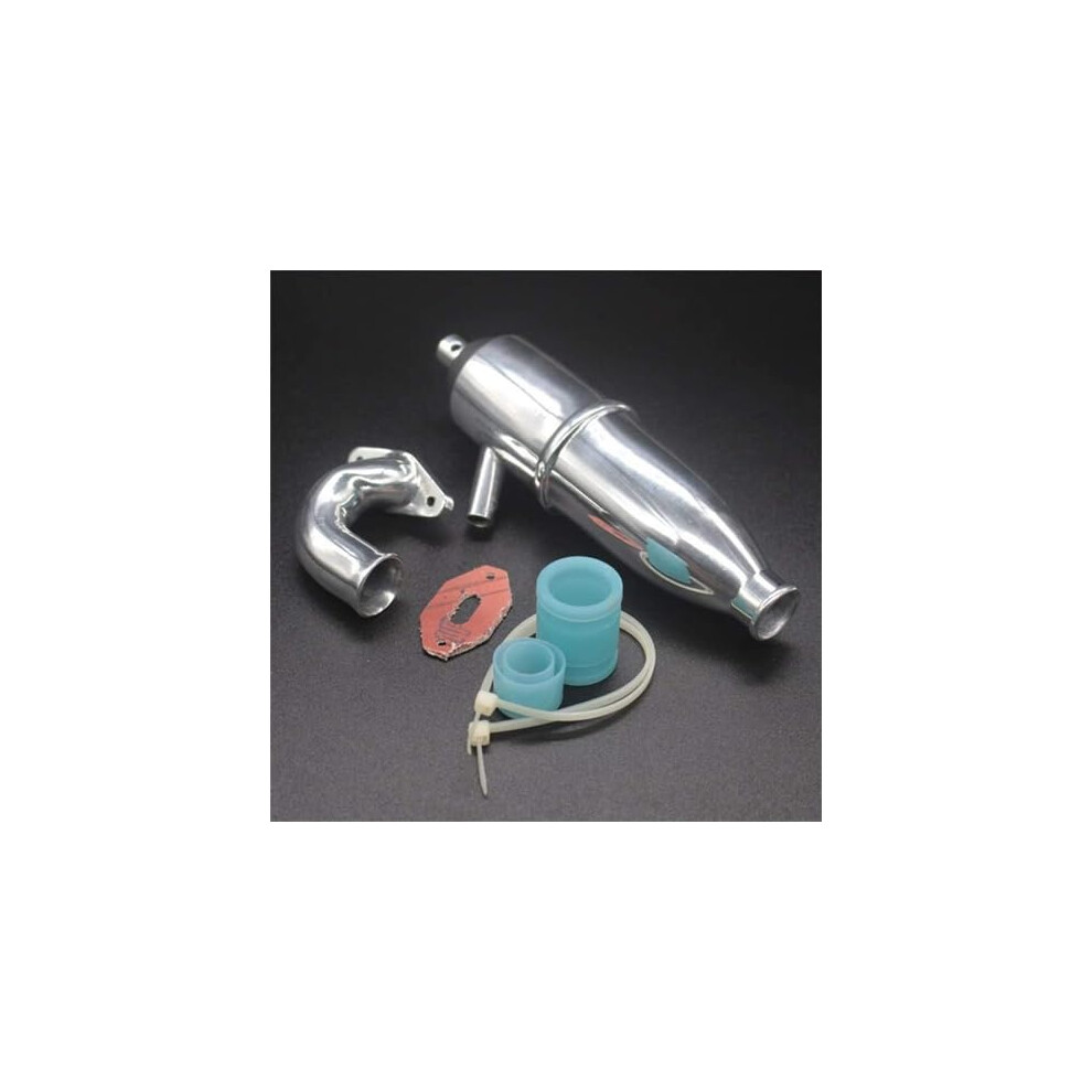 Aluminum Exhaust Pipe Set For 1/10 Nitro Rc Car Hsp 94188 94122 94166, Performance Durable Upgrade 9073542582076