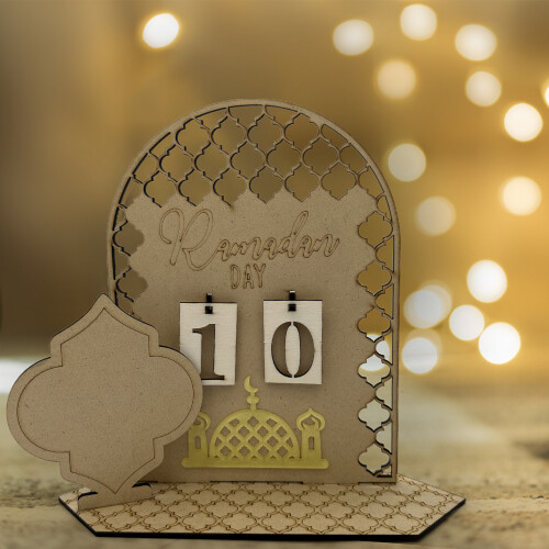 Wooden Ramadan Advent Calendar Brown1Piece 2