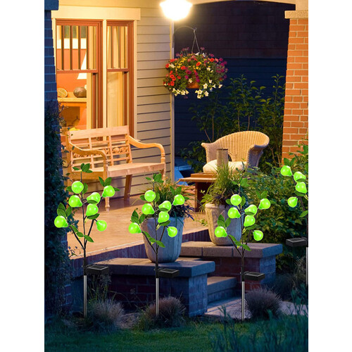 Ηλιακό φως LED για αχλαδιά, πράσινο, 75cm, IP65 1