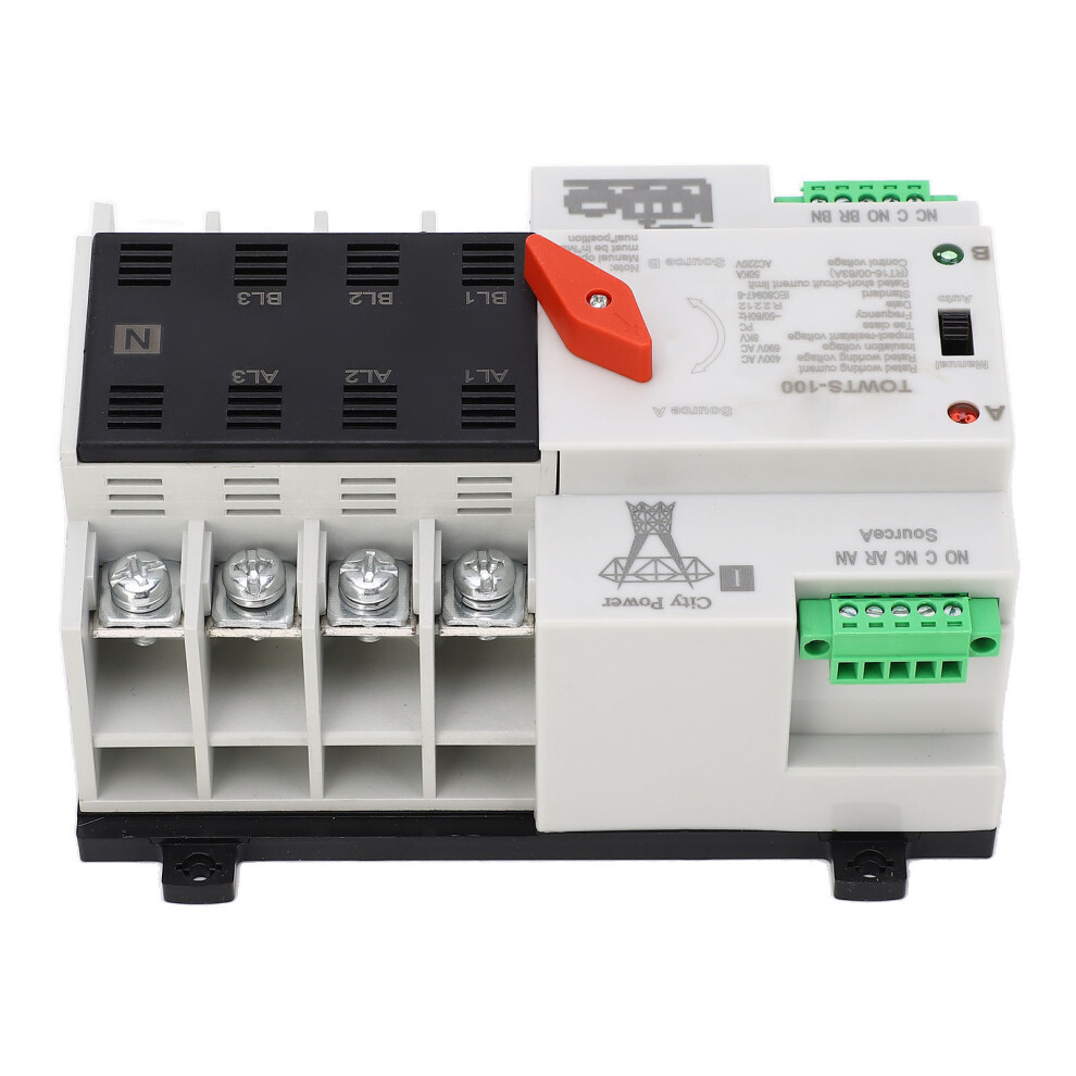 Tongou 4P Double Power Automatic Transfer Switch, Pc Shell, 400V Ac 32A 3741389605109