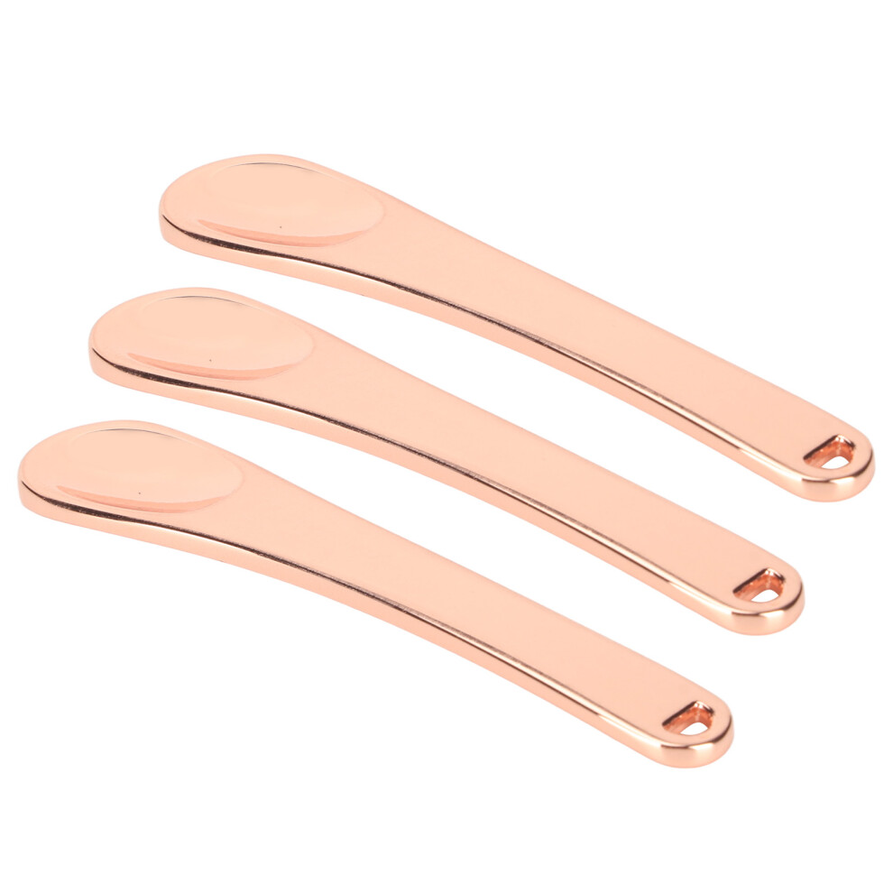 Gold/Cream 3Pcs Rose Zinc Alloy Makeup Spatulas, Face & Eye Scrapers