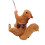 Climbing Squirrel Garden Pot Hanger, Plastic, Brown, 10x 2