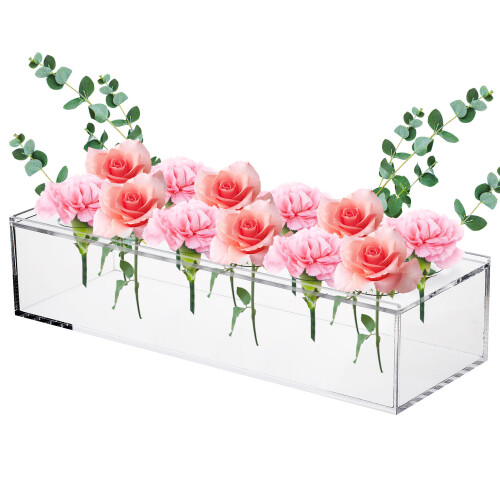 Acrylic Flower Vase, Transparent, 30cm/40cm/60cm 2