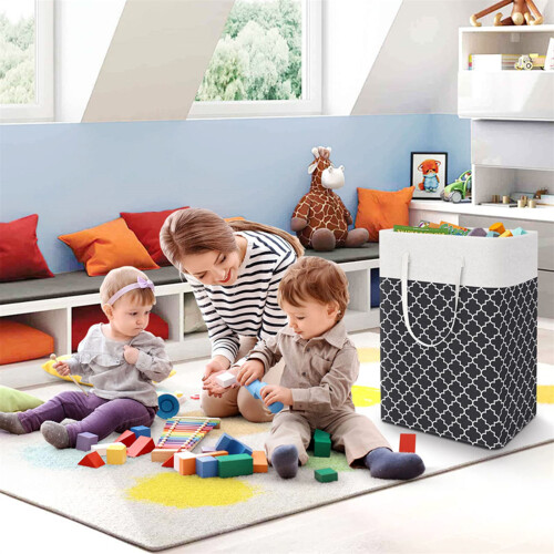75L Foldable Laundry Basket with Waterproof Coating 1