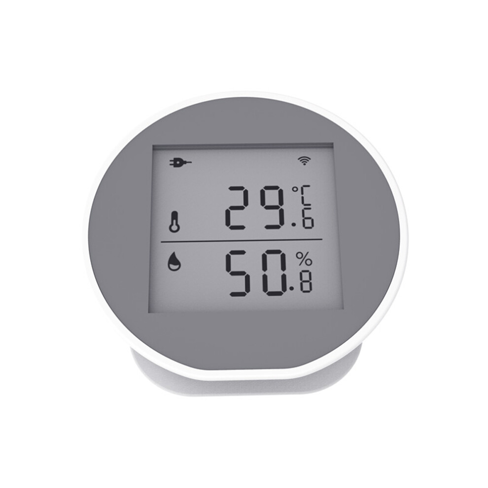 Tuya Wifi Temp & Humidity Sensor With Lcd, High-Accuracy, Voice Control 8411389608718
