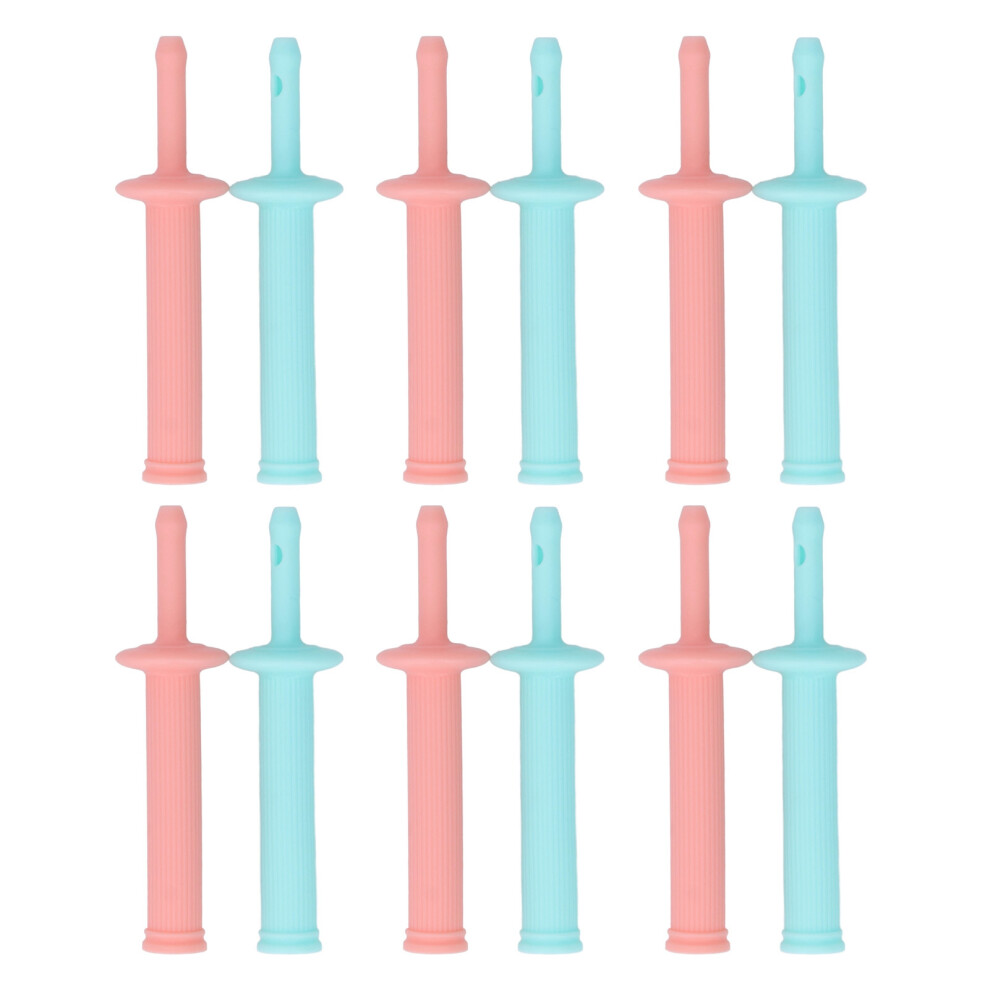 12pcs Infant Gas Reliever Silicone Bloating Bubbles Pink & Green