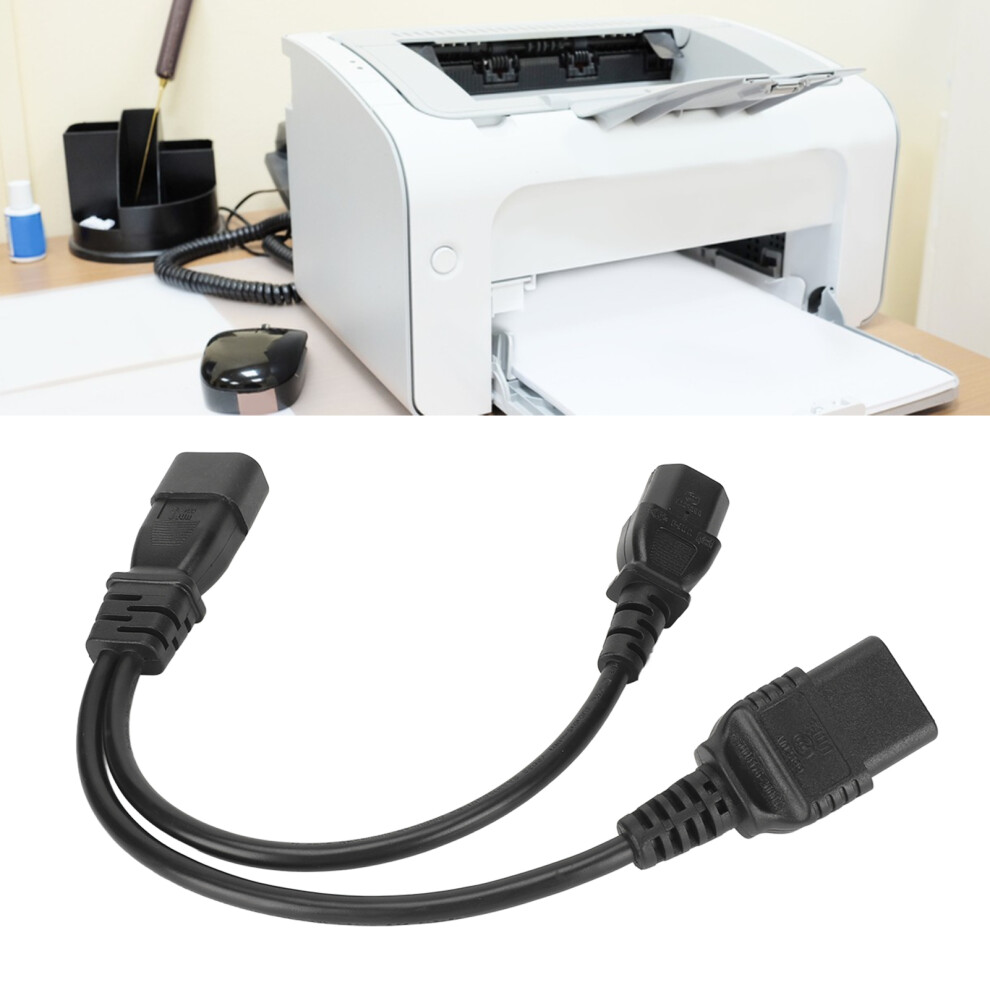Iec320 C14 To C19 & C13 Power Splitter Cable 10A 250V 12.6In 8431389609188