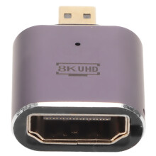 Ultra HD 8K HDMI Female to Micro Adapter with LED Light, 48Gbps