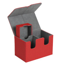 Red Trading Card Storage Box for 160+ Cards, Large Capacity Protective Deck Case for Collectible Cards