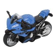 High Simulation Alloy Motorcycle Toy for Kids Pull Back Sound & Lights Blue