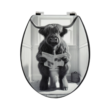 Highland Cow MDF Toilet Seat