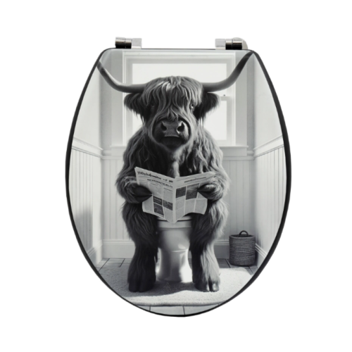 Highland Cow MDF Toilet Seat