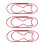 4 Pack Red Cat-Shaped Iron Paper Clips | Fun Plated Wire Bookmarks 1