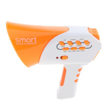 Mini Voice Changer Toy with 7 Voice Modes, Handheld Kids Prank Device, Easy Control, Bright Orange