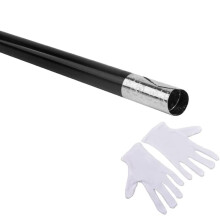 150CM Magic Wand with Gloves Professional Metal Appearing Cane Set for Magicians Stage Performance