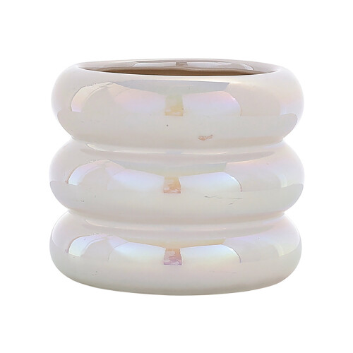 Ceramic Donut Vase13.5cm – White Black Grey Blue Pink