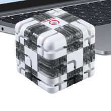 3D Maze Cube Brain Teaser Puzzle, Durable PVC Labyrinth Toy for Adults and Kids, 8.5cm Cube Size