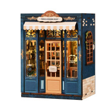 Reading Nook Book Nook Kit, 3D Wooden Puzzle for Adults with Touch Control LED, DIY Miniature House Decor