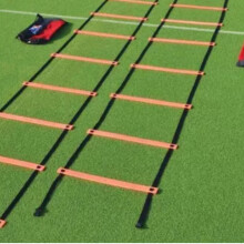 Set di attrezzature per allenamento di velocità con scaletta di agilità da 12 gradini di 20 piedi e 10 dischi per il calcio