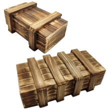 2Pcs Wooden Puzzle Box with Hidden Compartment, Durable Brain Teaser Gift for Kids and Adults