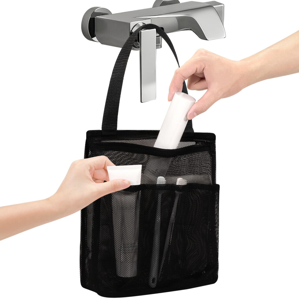 Creation-3C (Black) Mesh Travel Cosmetic Bag - Quick Dry