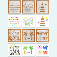 (Complete set of 1-30 (30 photos in total)) Reusable PET Painting Stencils for Wall & Canvas Decor