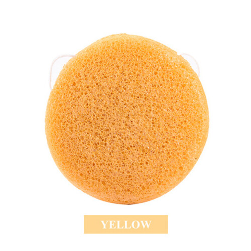 (Yellow) Reusable Konjac Sponge for Face Cleansing 2