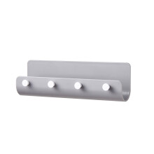 (Gray) Stick-On Key Holder for Kitchen & Mail
