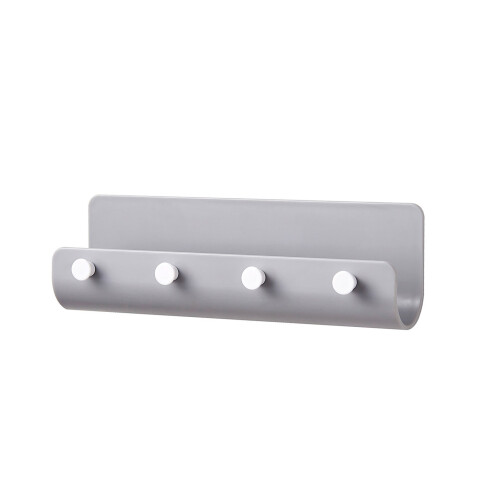 (Gray) Stick-On Key Holder for Kitchen & Mail