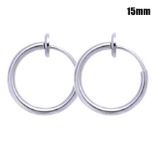 (15mm) Clip-On Hoop Earrings for Men & Women