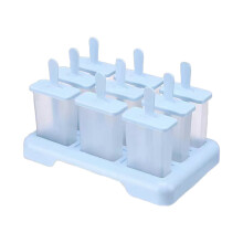 (9 blue 9 plastic rods) BPA-Free Ice Pop Mold, 9-Cavity, Easy Release