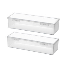 (2 large sizes) Airtight Pasta Containers, Durable Plastic Canister