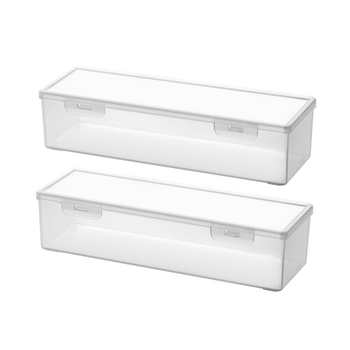 (2 large sizes) Airtight Pasta Containers, Durable Plastic Canister