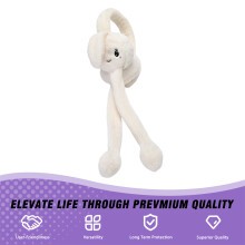 (White, One Size) Rabbit-Ear Winter Muffs for Kids - Soft & Adjustable