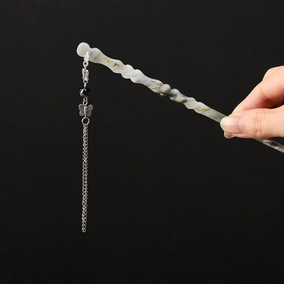 Hue-Grain Butterfly Hair Stick With Tassel, Novel Gift For Women
