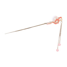 (1) Chinese Floral Hairpin - Alloy Tassel Sticks