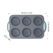 (6 cavity flower) 6-Cavity Silicone Mold for Baking & Soap Making