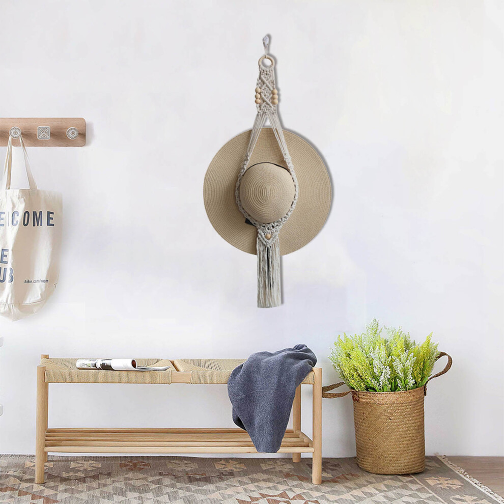 Hue-Grain Boho Hat Hanger For Wall, Cowboy Women Hat Holder
