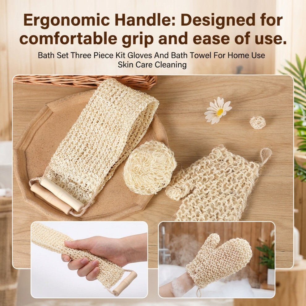 Dachuang Beauty 3-Piece Bath Set: Gloves & Towel