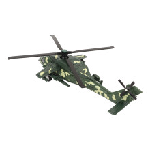 Diecast Alloy Helicopter Model 140mAh Sound Light Pullback OD Green