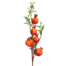 Craobh Pomegranate Saorga Duilleoga Síoda Dearga 60cm