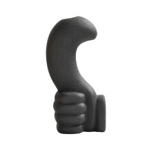Daumenförmige Keramikvase, schwarz oder weiß, 22 x 10 cm & 28 x 7 cm