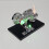 γType Stirling Engine Generator Model with LED Lights, Black Wooden Chassis DIY Educational Kit 5