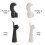 Thumb-Shaped Ceramic Vase – Black or White, 22x10cm & 7